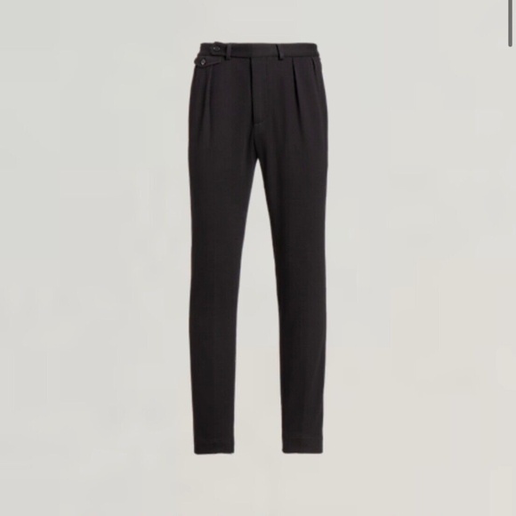 Ralph Lauren Purple Label Pleated Pants Black 34 US (Waist 32”) Made in Italy - Picture 1 of 16